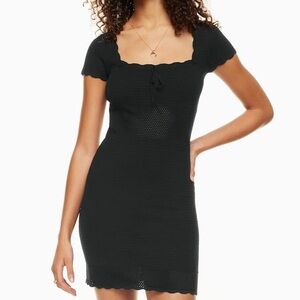 Aritzia Wilfred Black Knit Reception Dress